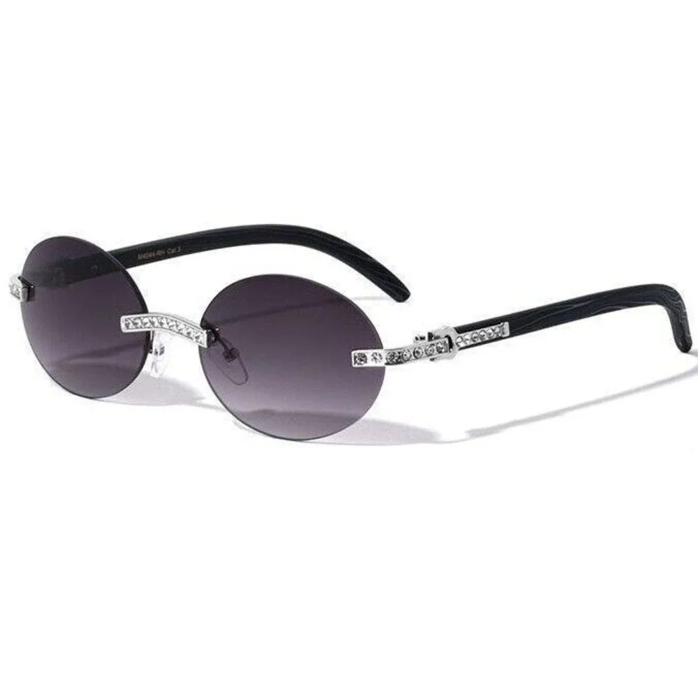 Men‎ Sunglasses Silver Frame Black Lens Sophisticated Street Trendy Style UV400